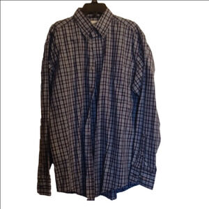 WRANGLER, BUTTON UP, LONG SHEEVE, PLAID SHIRT, SIZE MEDIUM.
